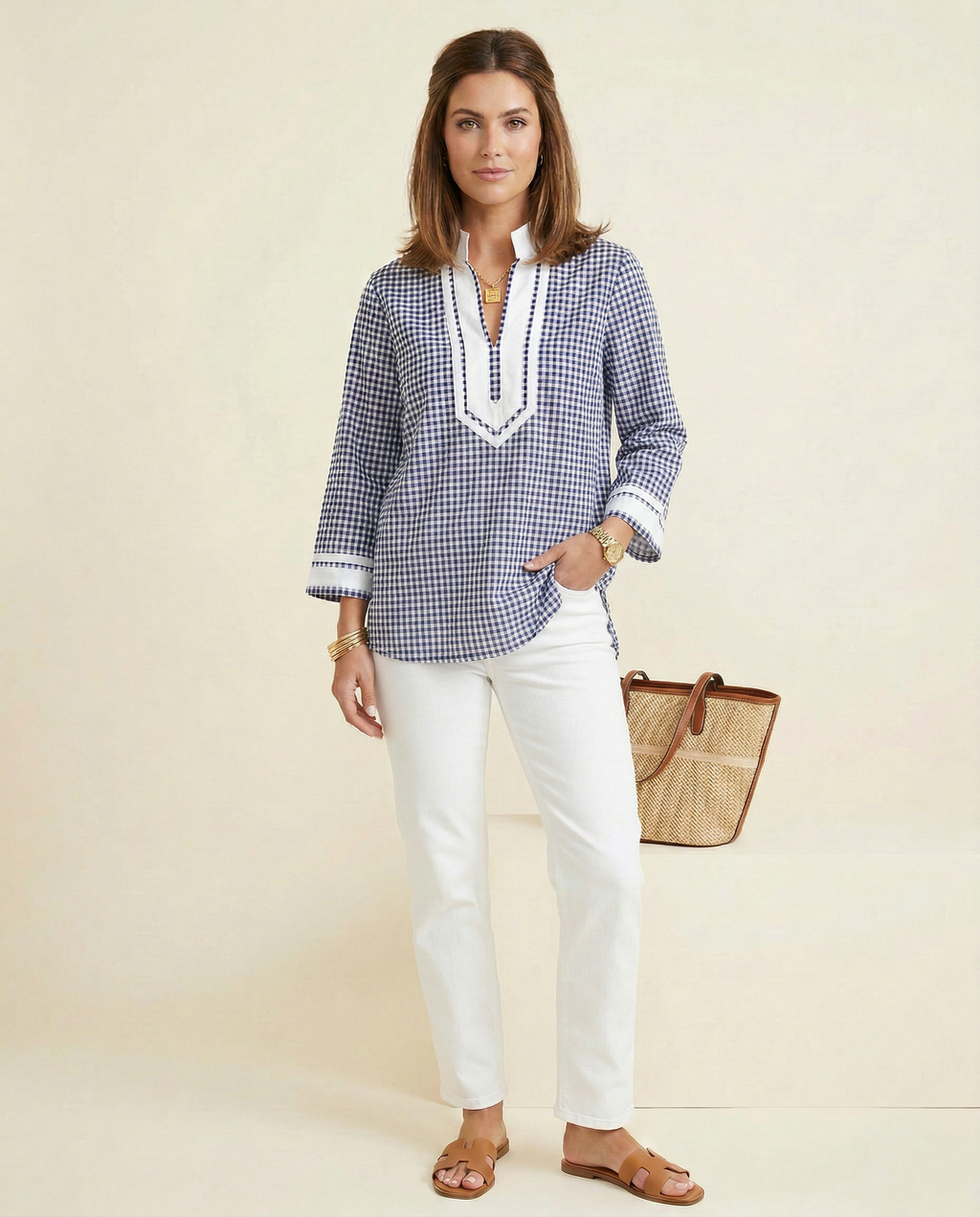Gingham Picnic Top
