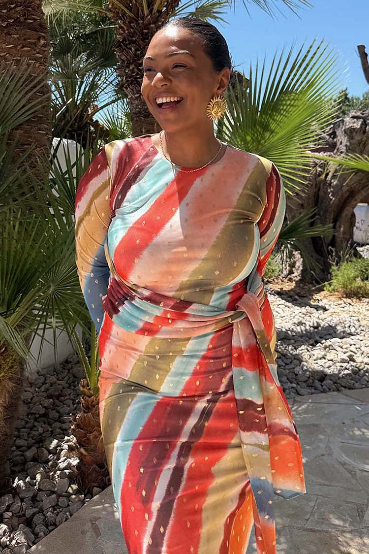 Prism Sunset Midi Dress