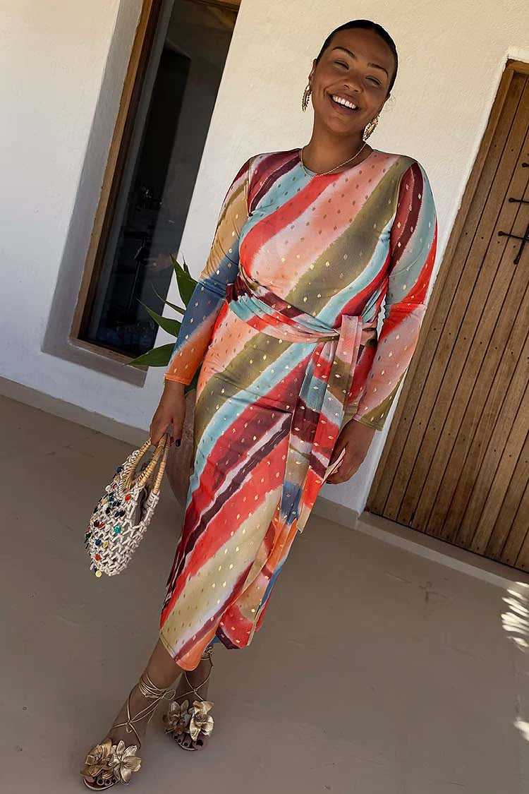 Prism Sunset Midi Dress