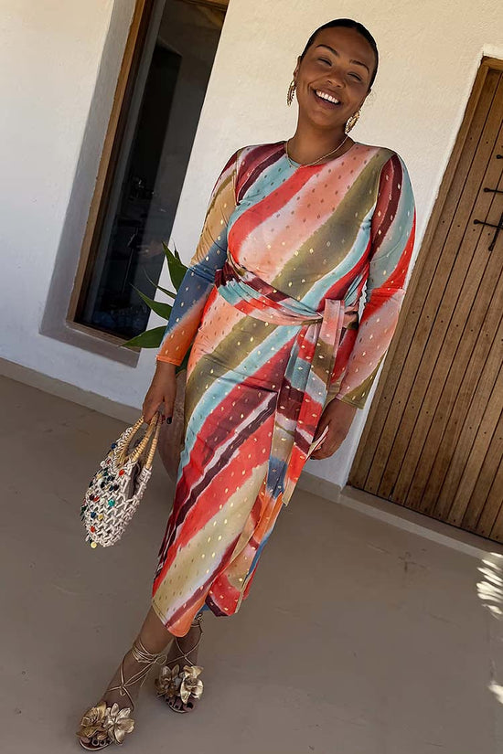 Prism Sunset Midi Dress