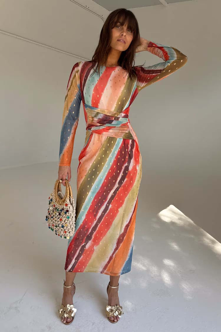 Prism Sunset Midi Dress