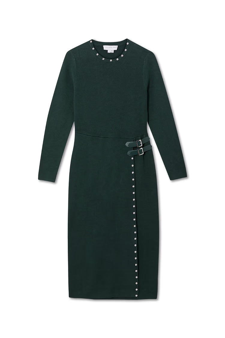 Bottle Green Stud Sammie Dress