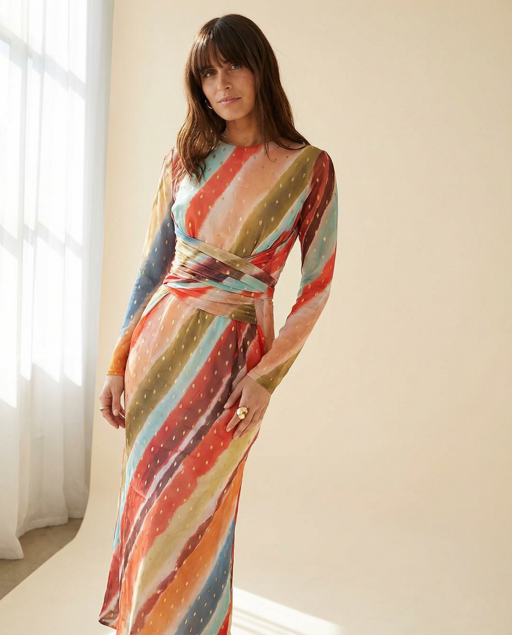 Prism Sunset Midi Dress