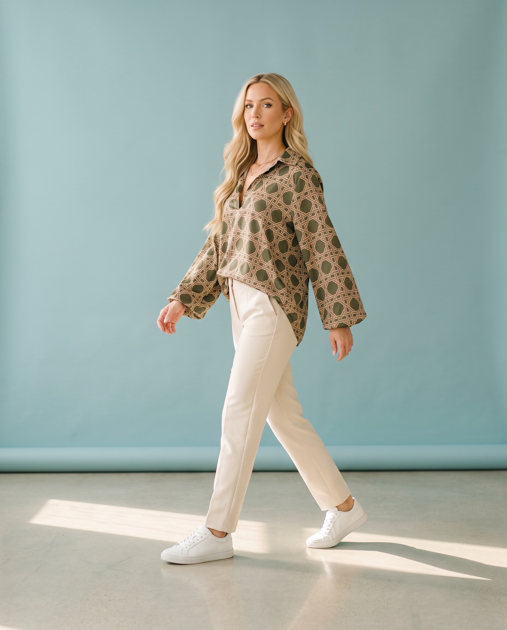Sage & Chain Tunic Top