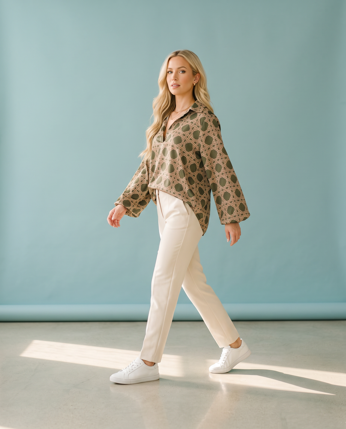 Sage & Chain Tunic Top