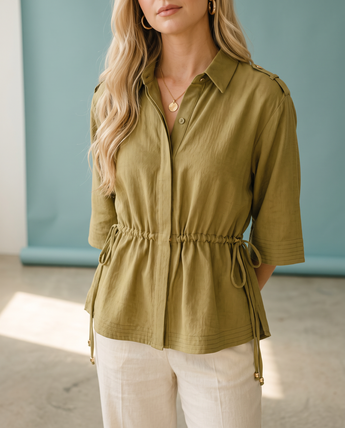 Martini Cinched & Cozy Top