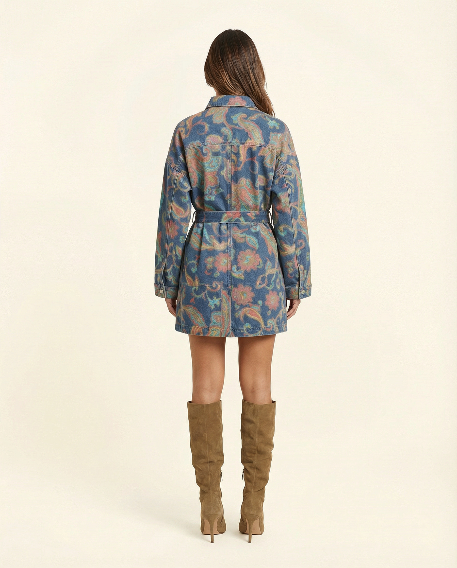 Paisley Denim Dress