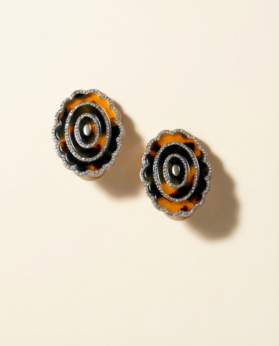 Pavé Concho Earrings