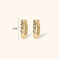 Gold Pavé Huggie Earrings