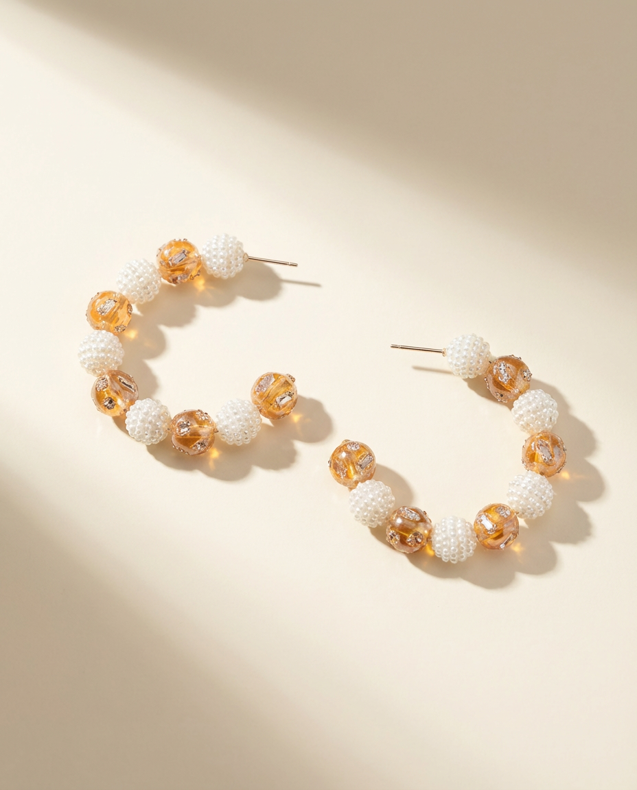 Peachy Hoop Earrings