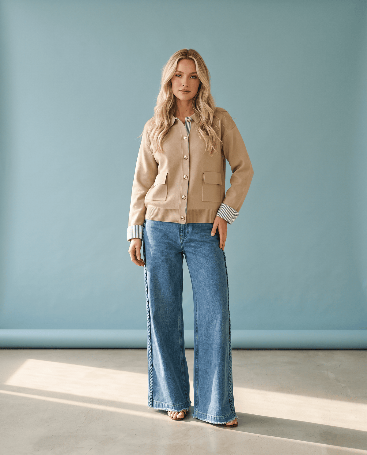 Stripe Me Cozy Cardi