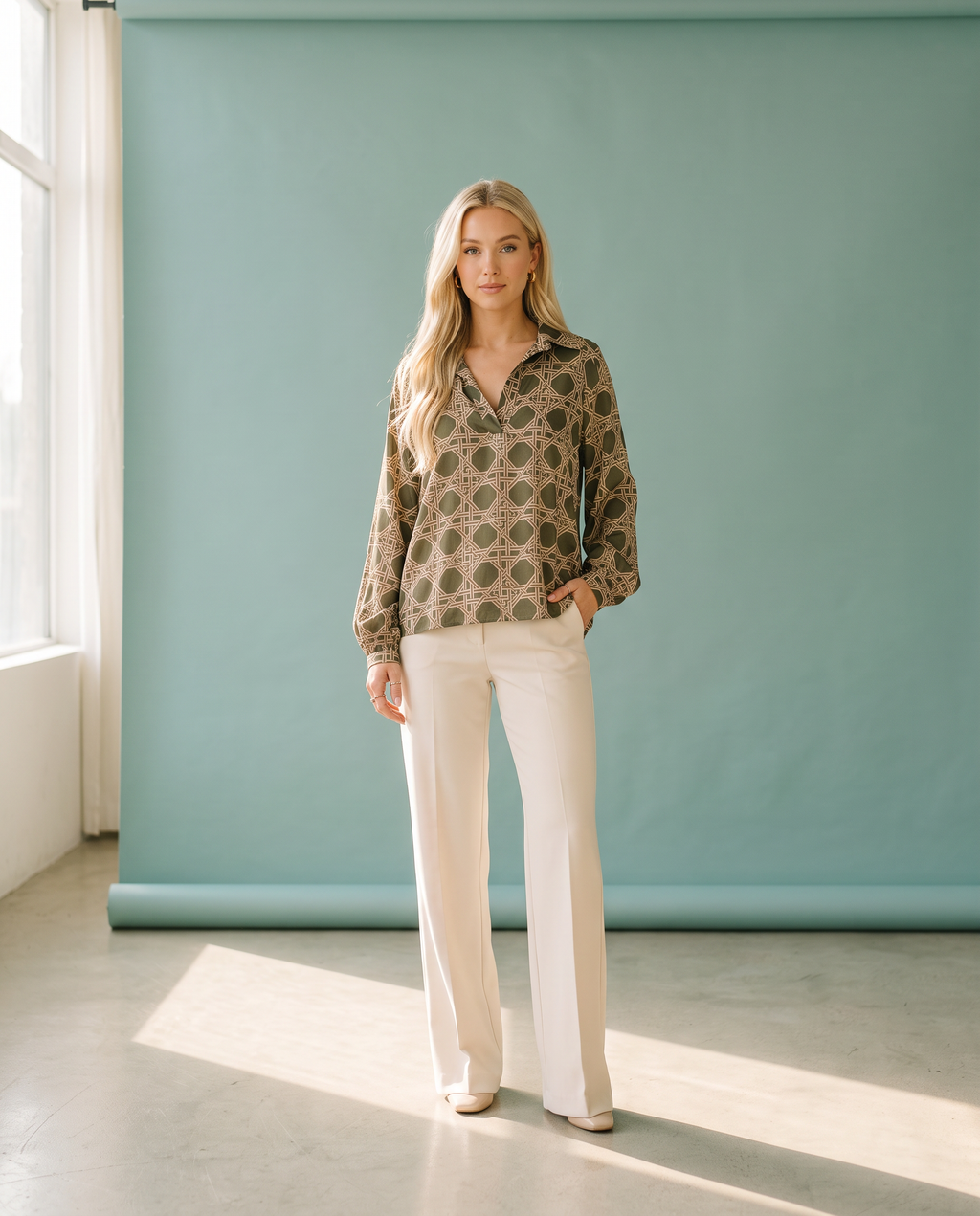 Sage & Chain Tunic Top