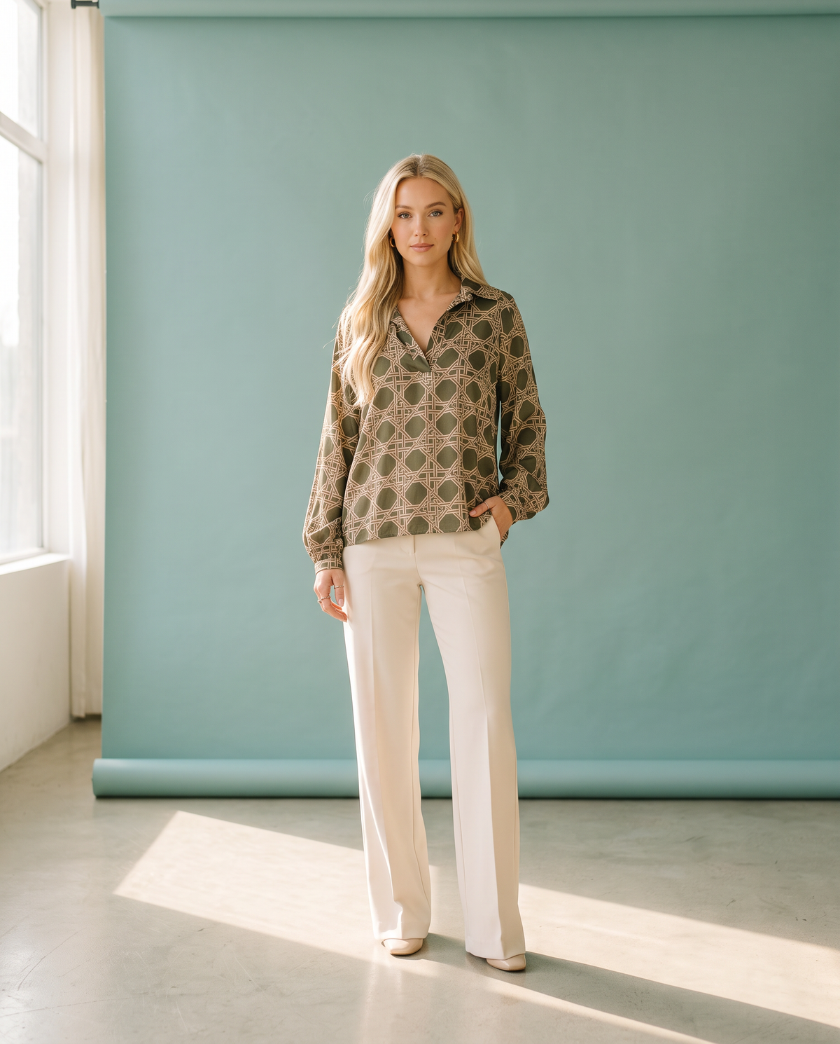 Sage & Chain Tunic Top