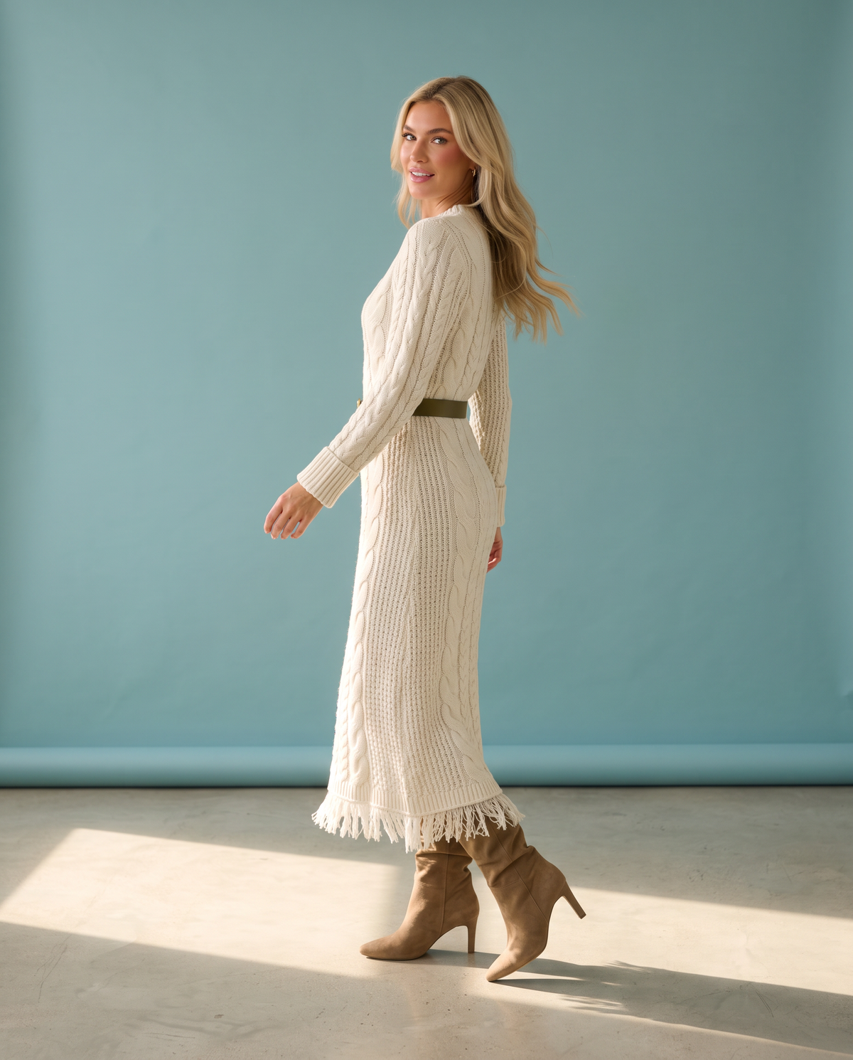 Dakota Cableknit Sweater Dress