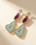 Mixed I Double Agate Earrings