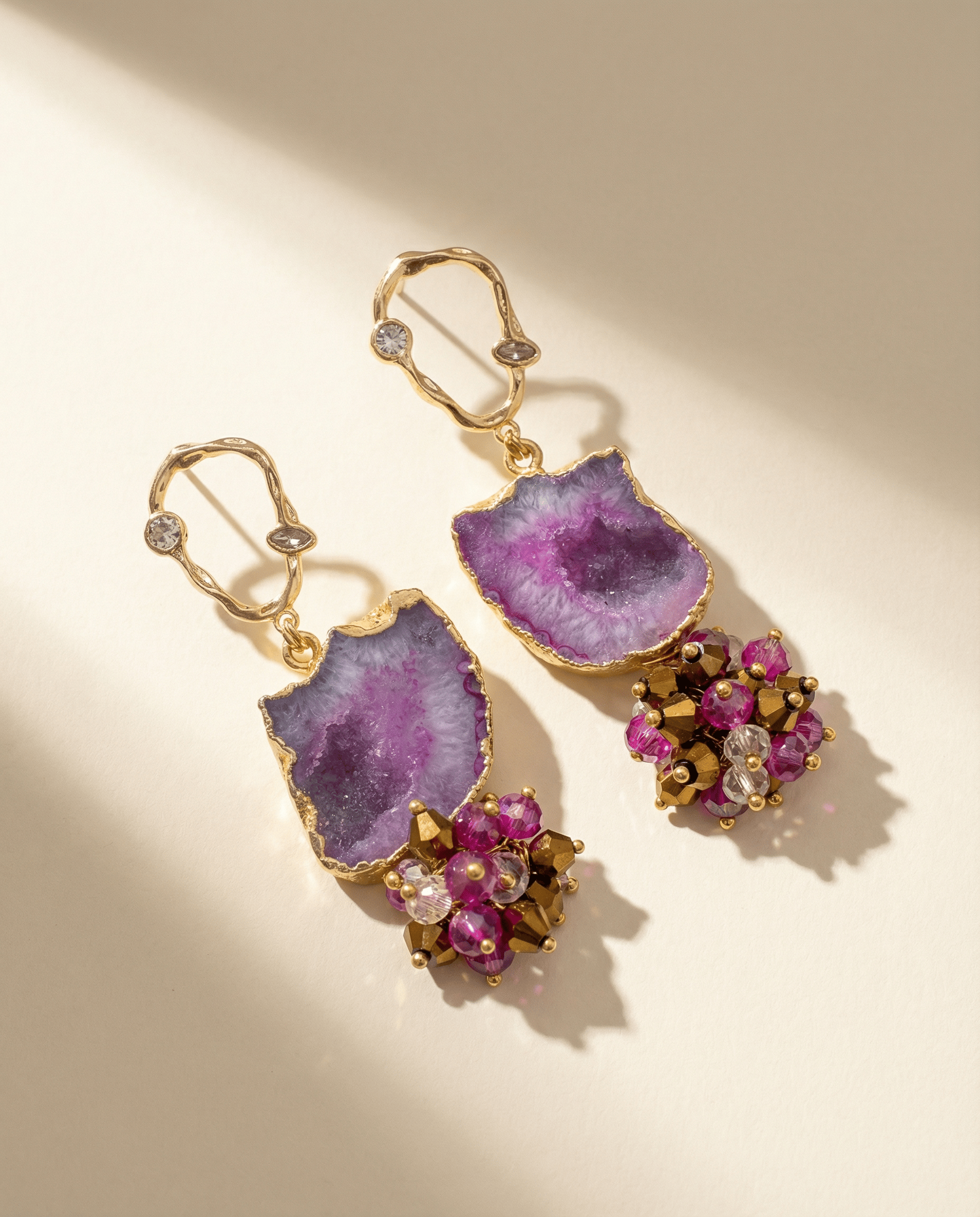 Pink Sequinite Earrings