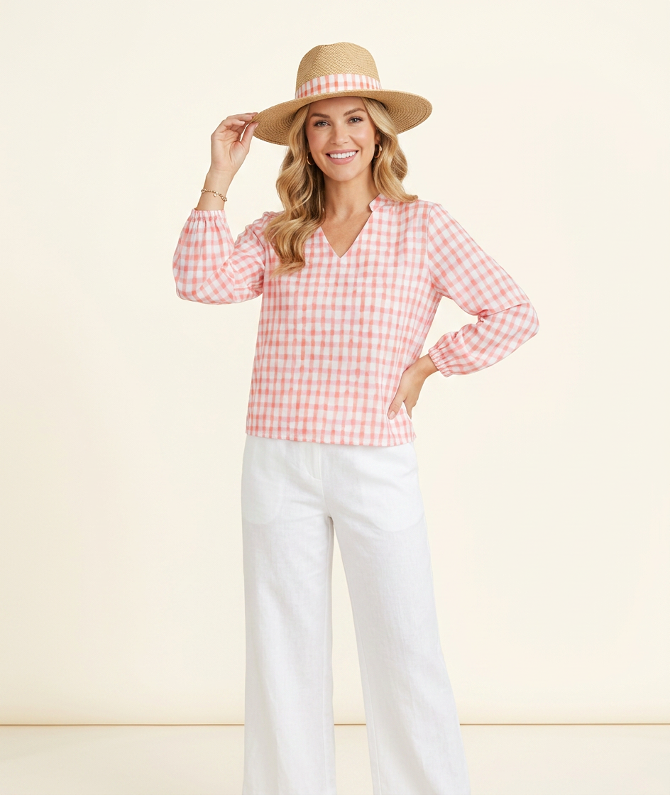 Sorbet Gingham Top