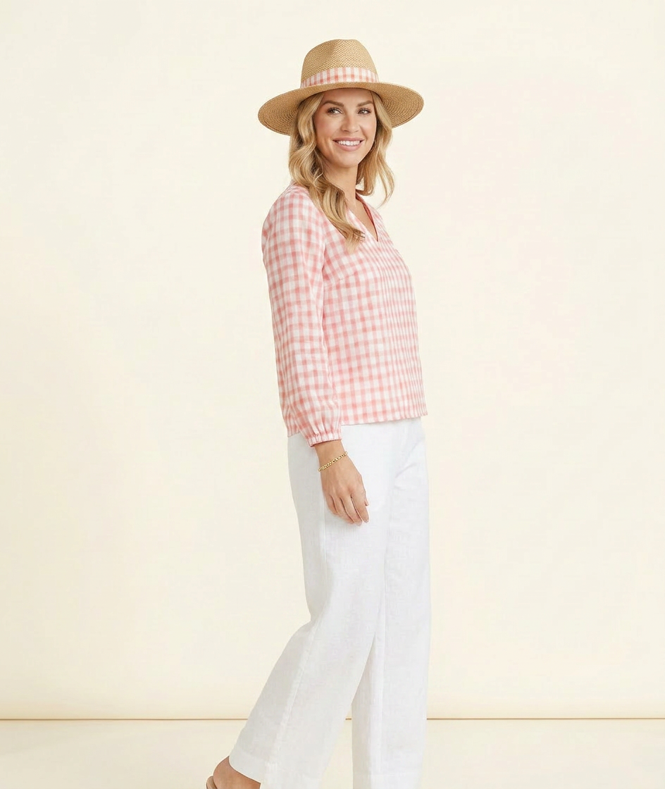Sorbet Gingham Top