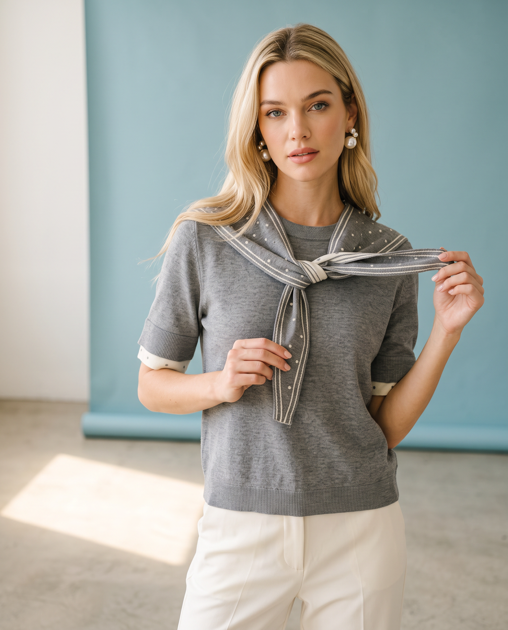 Foggy Morning Knit Top