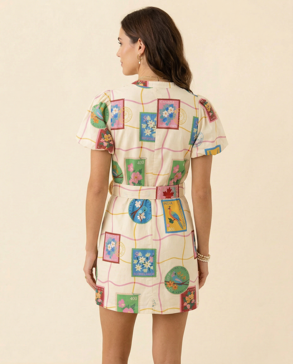 Postcard Print Dress