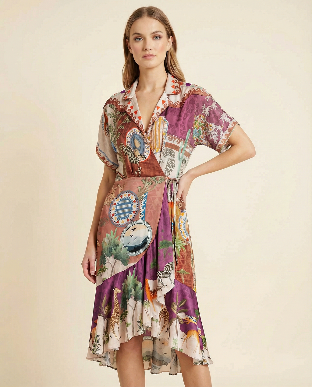 Resort Ruffle Wrap Dress