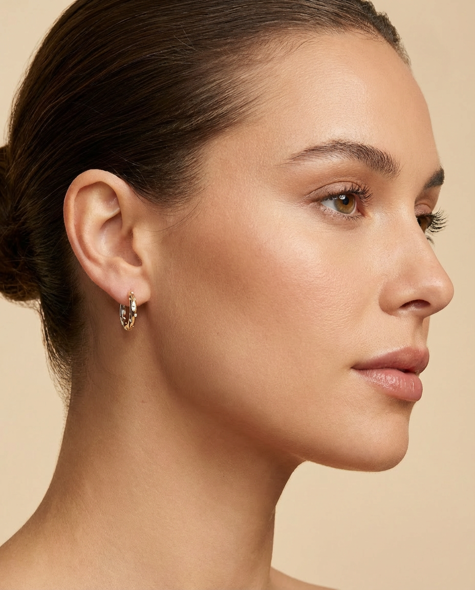 Pavé Two Hue Reversible Hoops