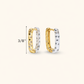Gold & Silver Pavé Reversible Huggie Earrings