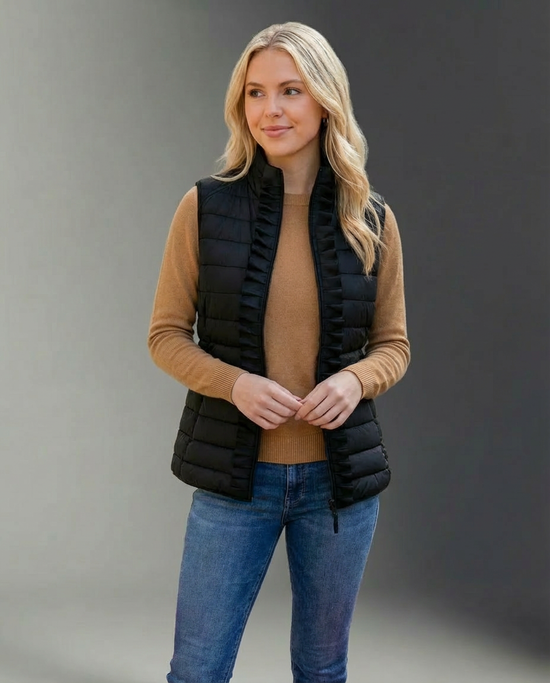 Midnight Ruffle Vest