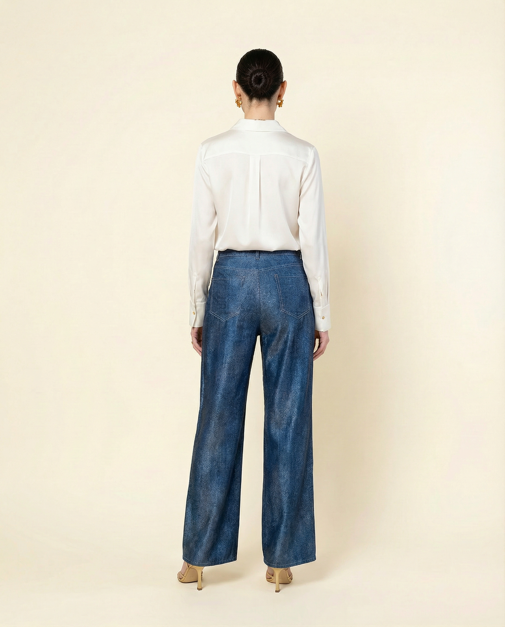 Dark Wash Silk Jeans