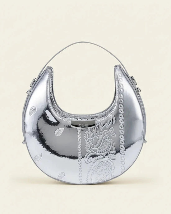 Silver Paisley Luna Bag