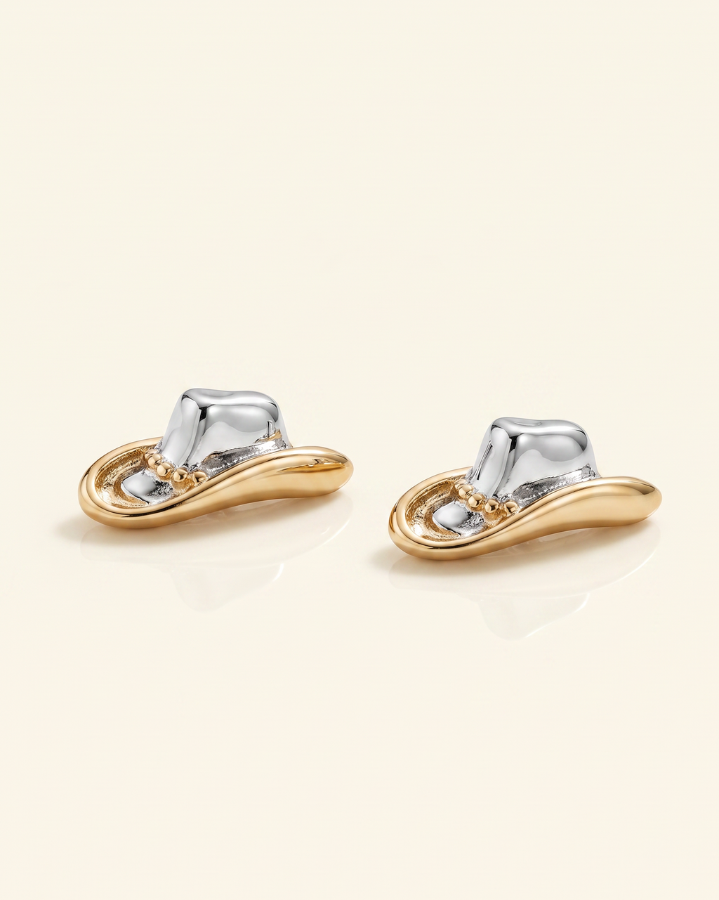 Western Cowgirl Hat Stud Earrings