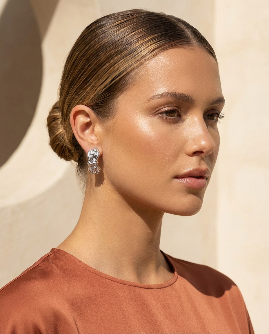 Signature Silver Knot Hoops