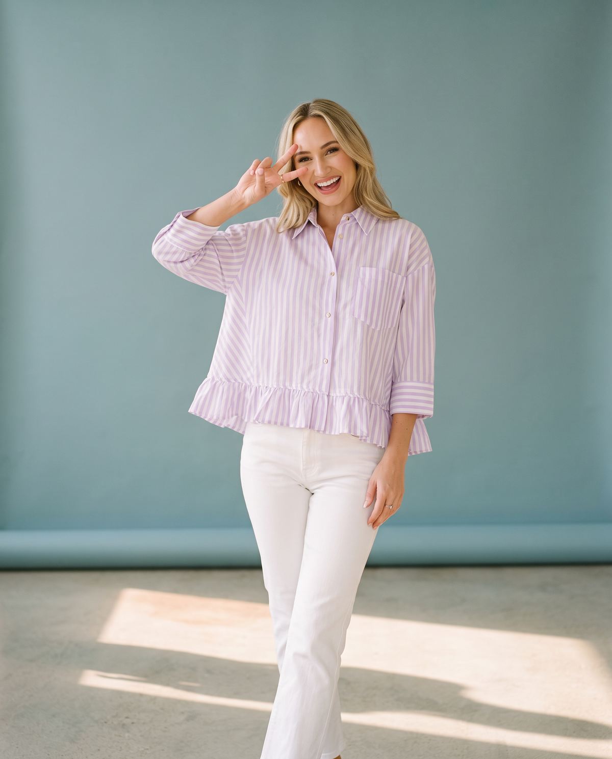 Purple & Proud Stripe Top