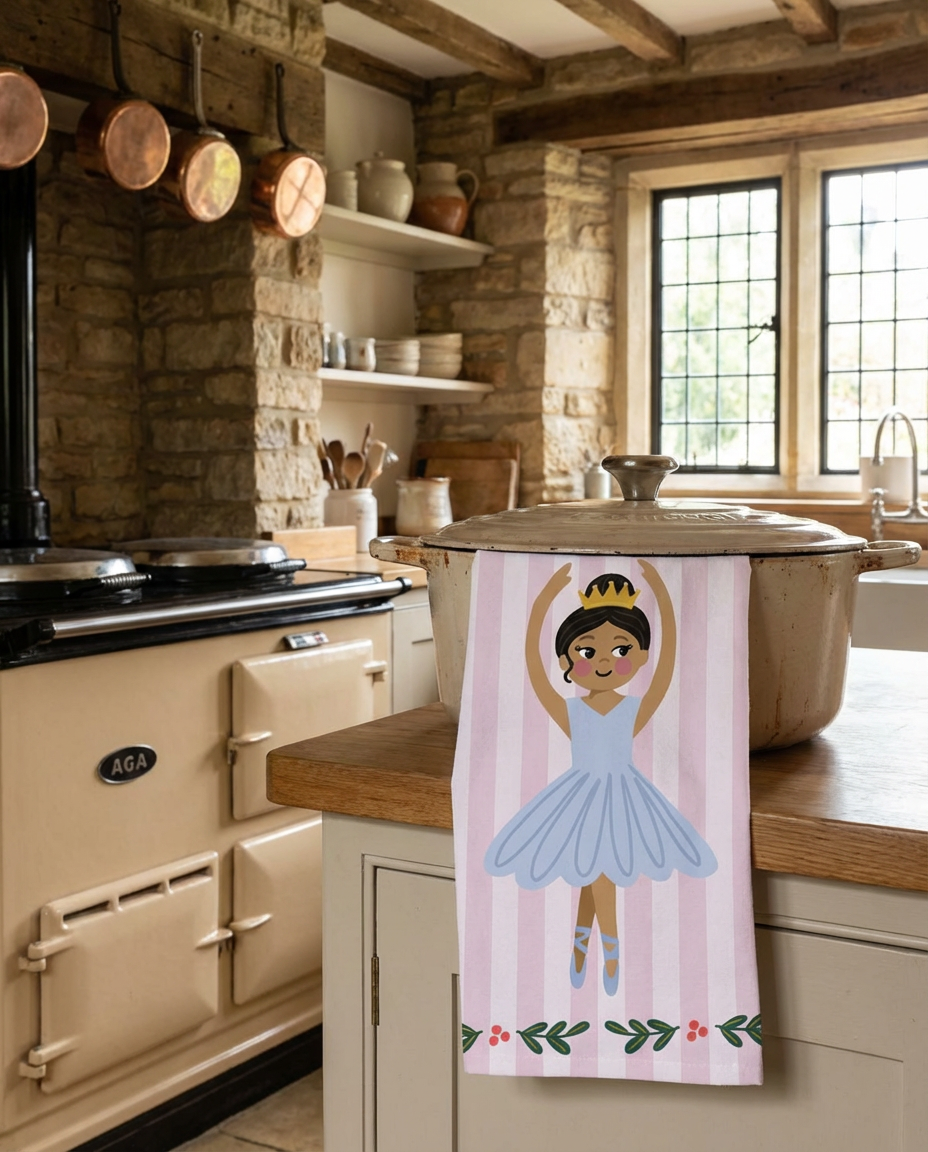Sugar Plum Fairy Tea Towel