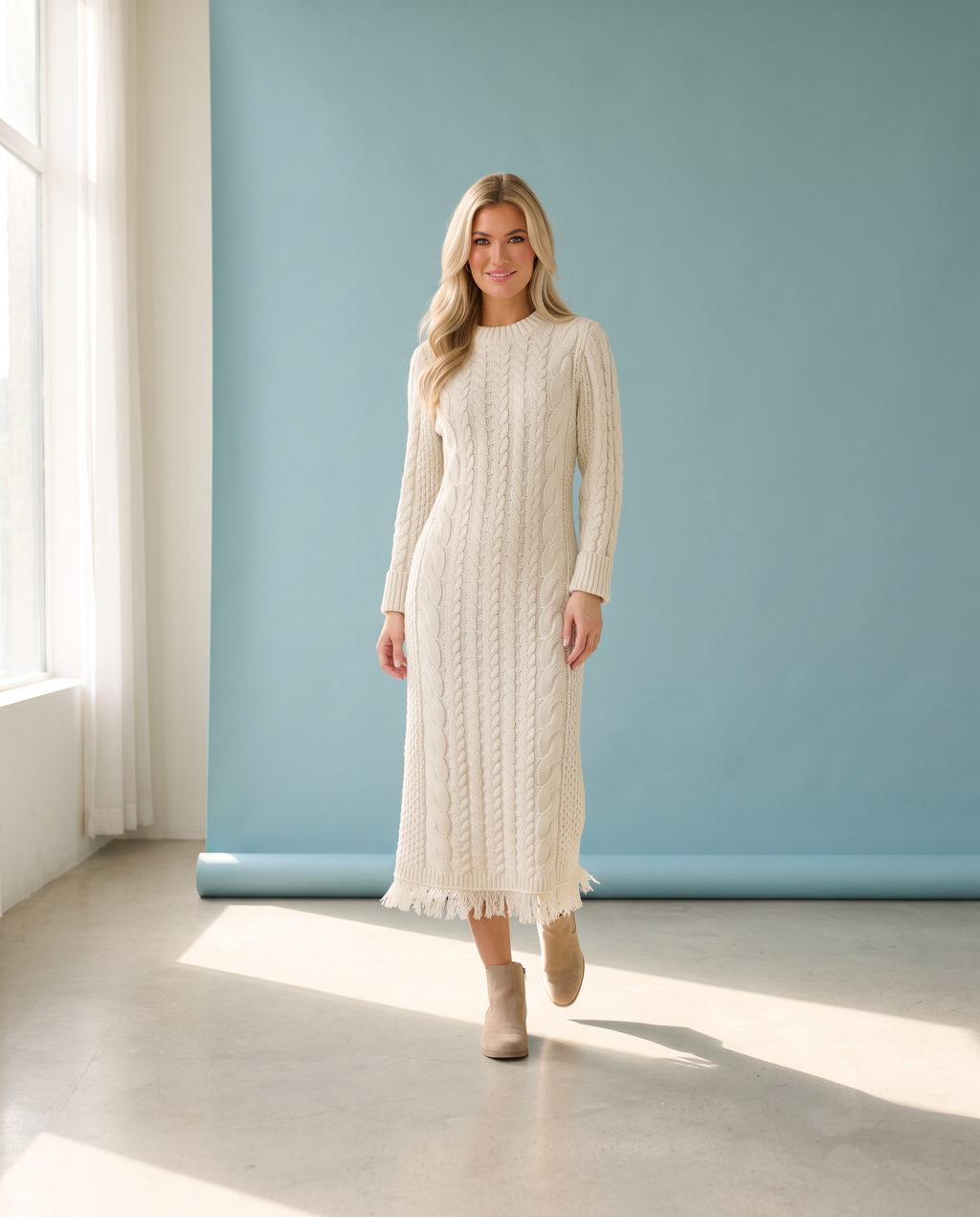 Dakota Cableknit Sweater Dress
