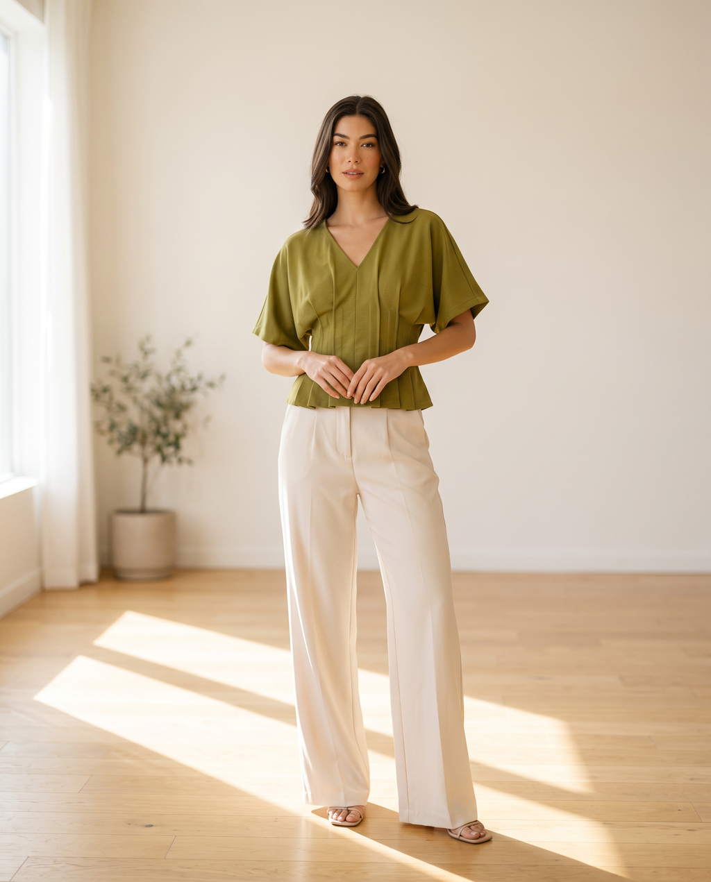Olive Double-soft Top