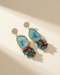 Teal Sequinite Earrings