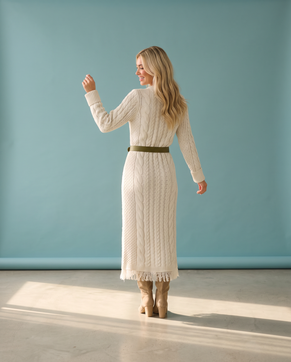Dakota Cableknit Sweater Dress