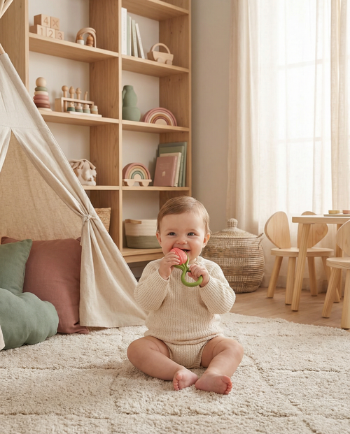 Theo the Tulip Natural Rubber Teether