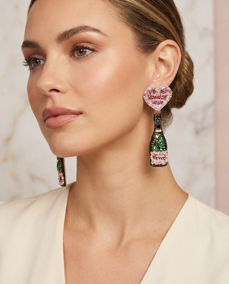V is For Veuve Earrings