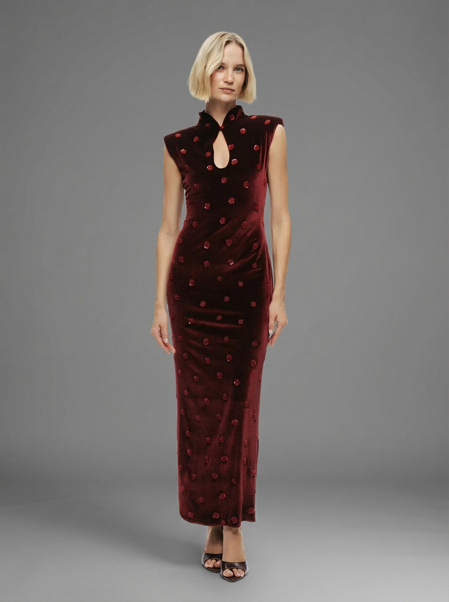 Shine Bright Velvet Midi Dress