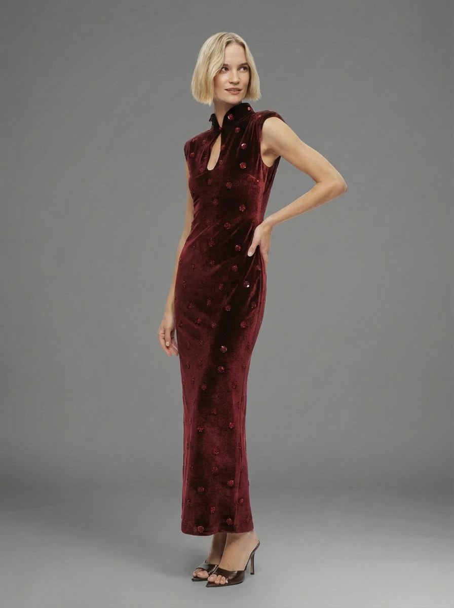 Shine Bright Velvet Midi Dress