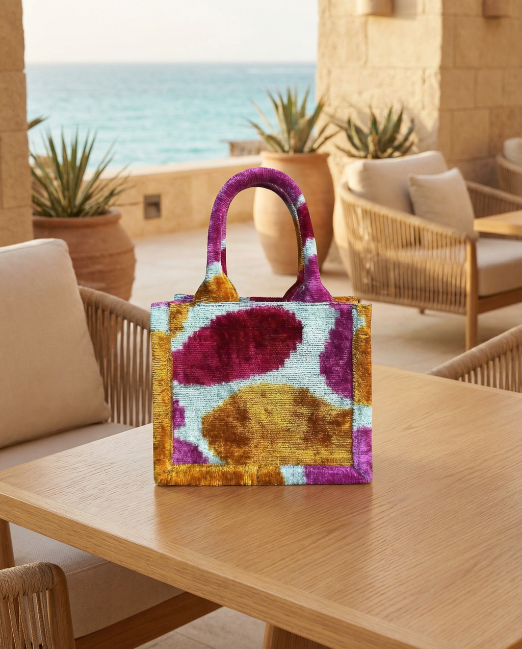 Silk Ikat Mini Tote Bag