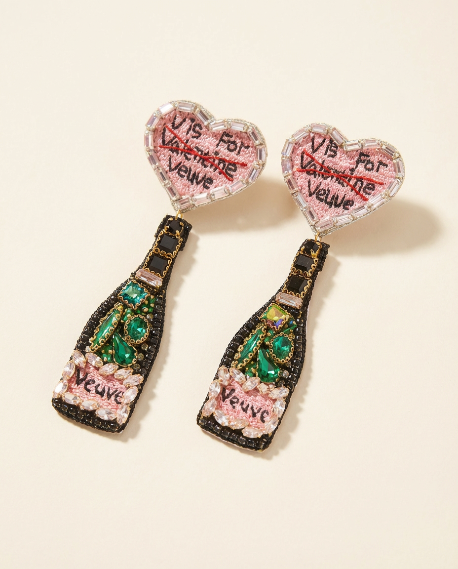 V is For Veuve Earrings