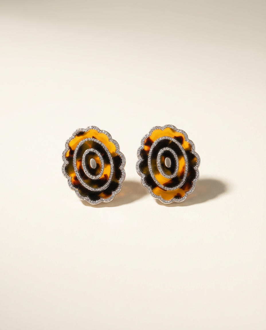 Pavé Concho Earrings