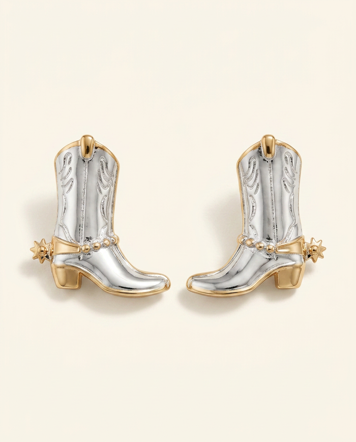 Western Cowgirl Boot Stud Earrings