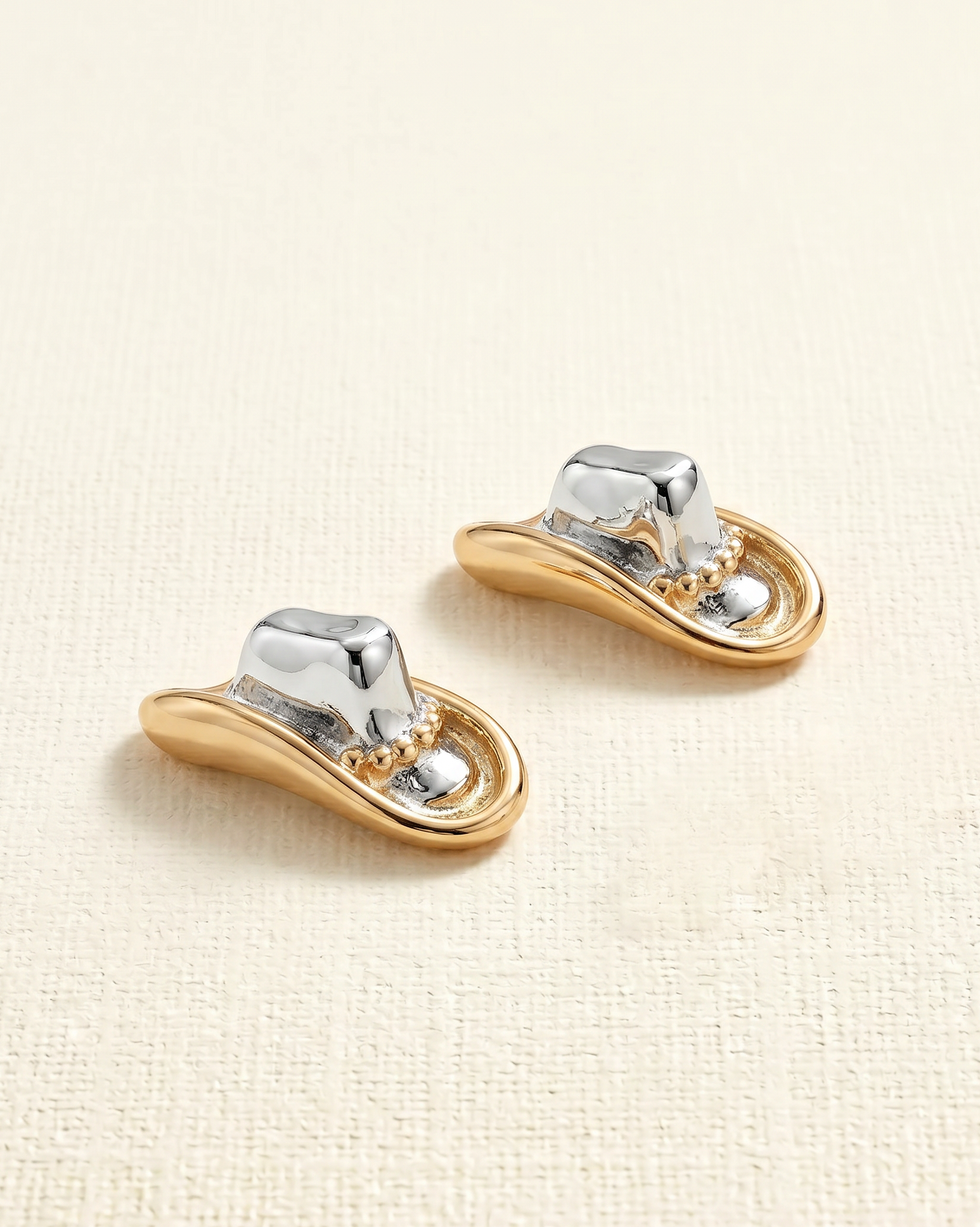 Western Cowgirl Hat Stud Earrings