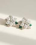 White Poinsettia Earrings