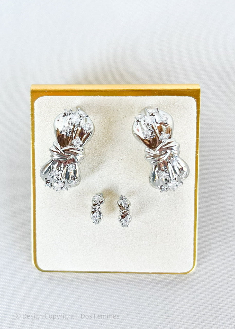 Signature Silver Knot Hoops