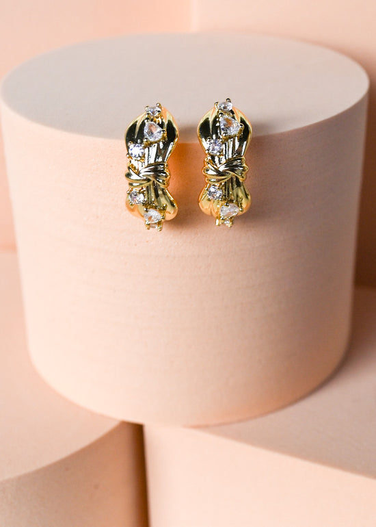 Medium Gold Knot Hoops